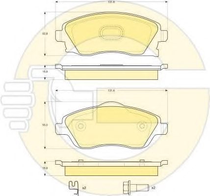 GIRLING 6411621 Brake Set, disc brakes